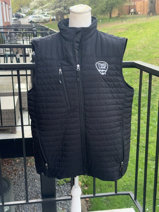 Storm Creek Other - Men's Black Quilted Zip-Front Vest with Logo